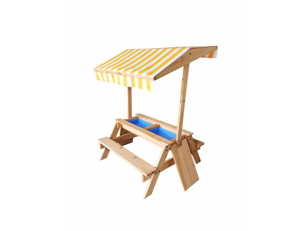 Dřevěný piknikový stolek PLUS písek a voda 