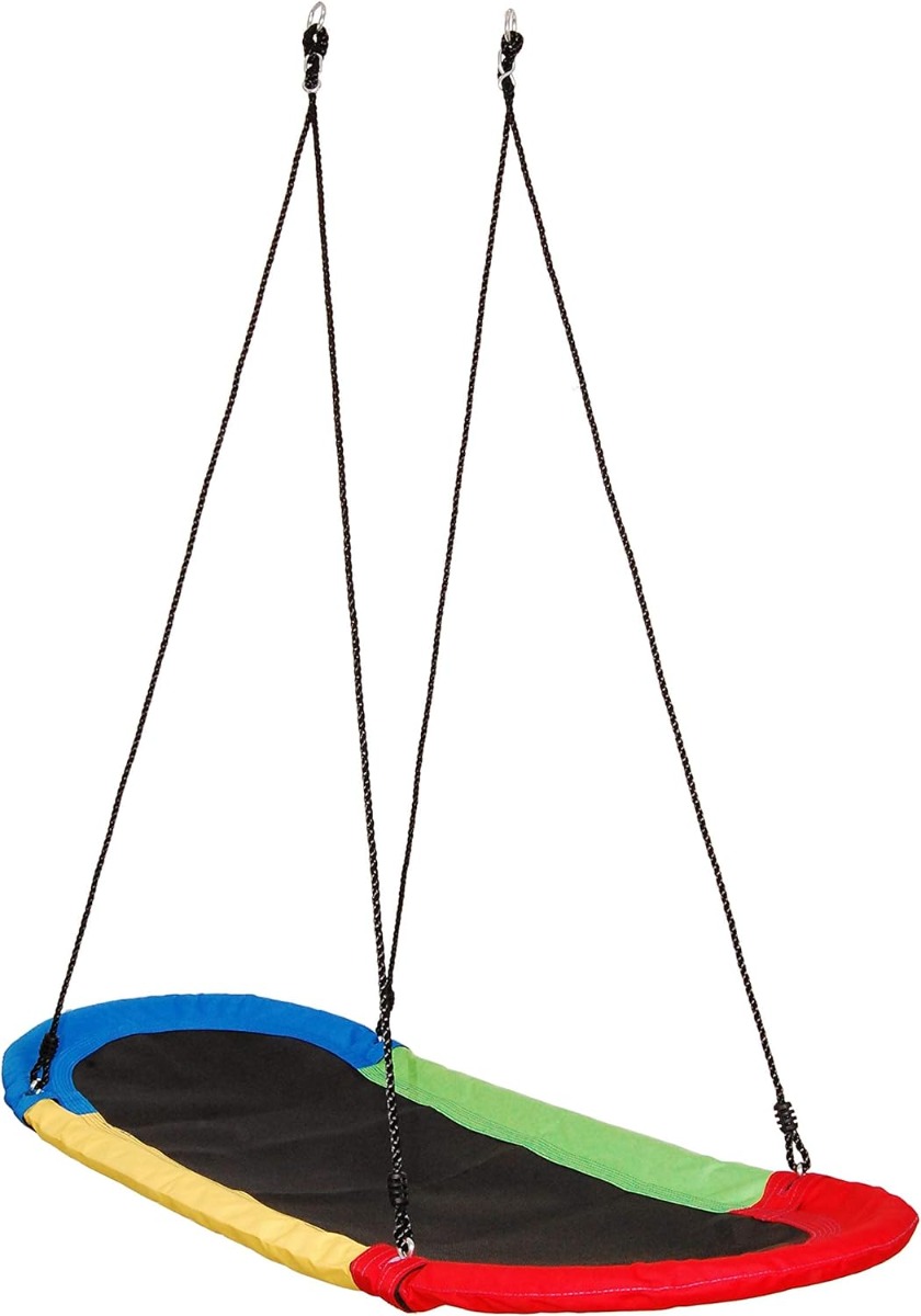 Houpací kruh - modro-zelený - houpačka hnízdo ovál 165 cm  x 70 cm  AKCE pouze do vyprodání zásob!!